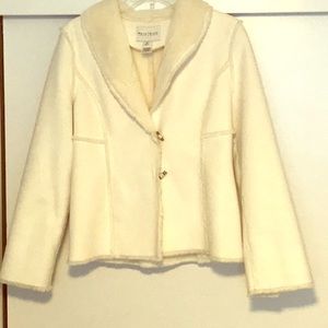 Shearling suede white jacket